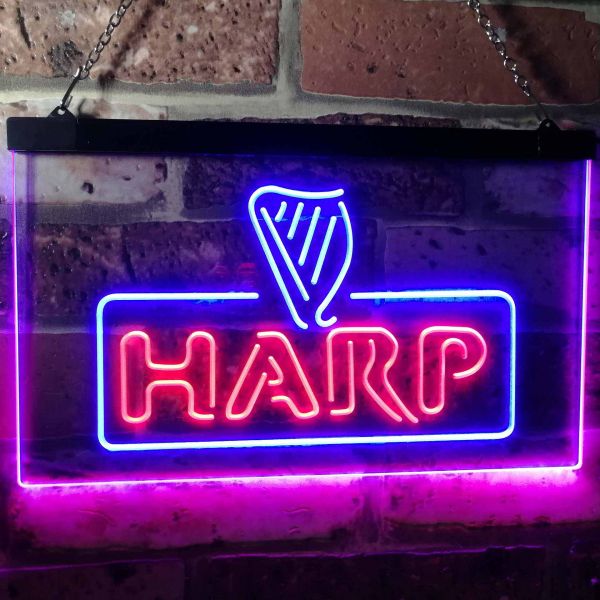 Harp Dual LED Neon Light Sign